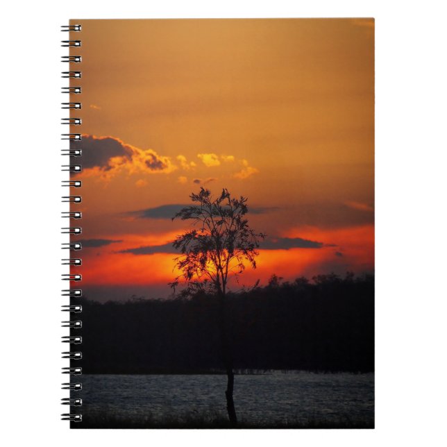 Cuaderno portátil de puesta de sol en Lake Paradise (Frente)