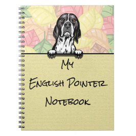Cuaderno Portátil de punteros ingleses peeking Cute
