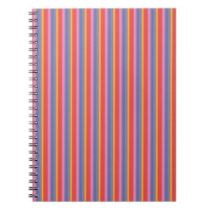 Cuaderno Portátil de raya azul rosa rosa rosado de moda roj