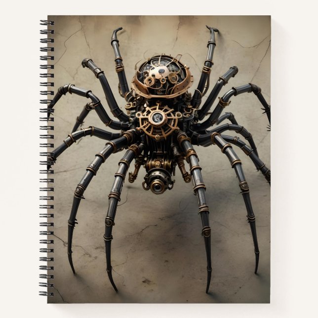 Cuaderno Portátil de receta de la línea de la bala de araña (Anverso)