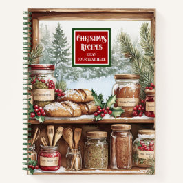Cuaderno Portátil De Receta De Navidades De Nombre Personal