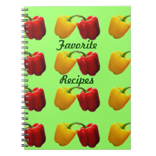 Cuaderno Portátil de receta de Peppers