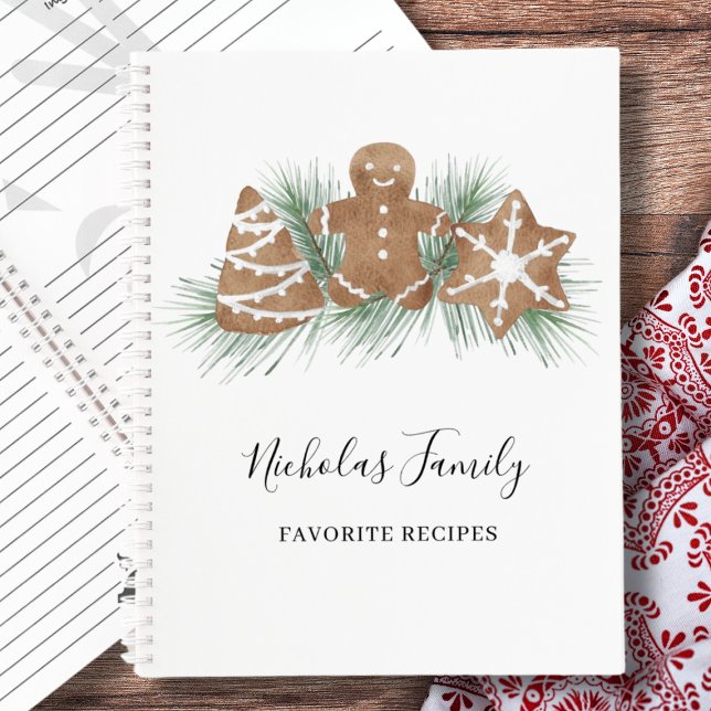Cuaderno Portátil de receta para Navidades familiares perso (Subido por el creador)