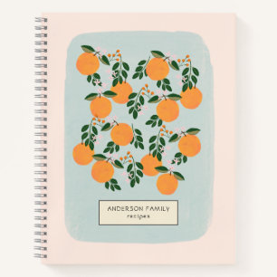 Cuaderno Portátil de receta personalizada Orane Citrus