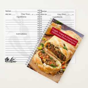 Cuaderno Portátil de receta - Veggie Vegan + Gluten Xmas gr