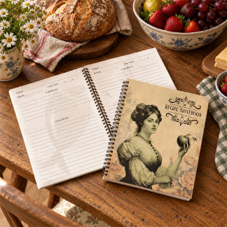 Cuaderno Portátil de receta victoriana