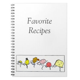 Cuaderno Portátil de recetas de alimentos de época personal