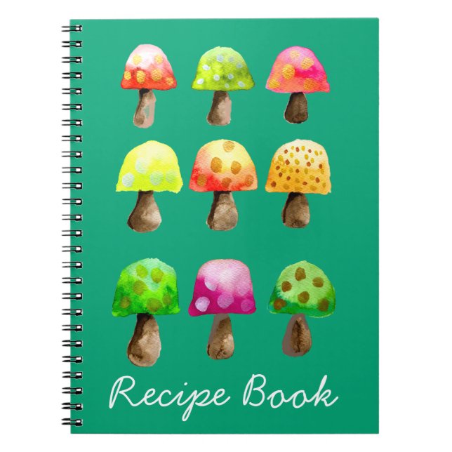 Cuaderno Portátil de recetas de hongos (Frente)