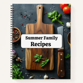 Cuaderno Portátil de recetas familiares de verano de person