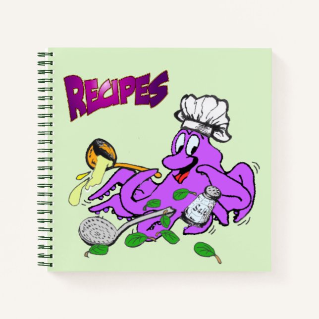 Cuaderno Portátil de recetas Octopus Cook (Anverso)