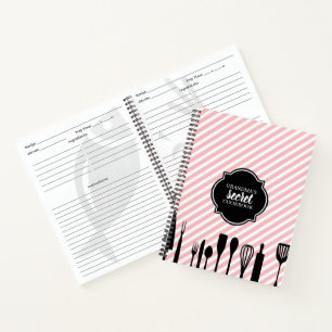 Cuaderno Portátil de recetas personalizadas con Utensilios 