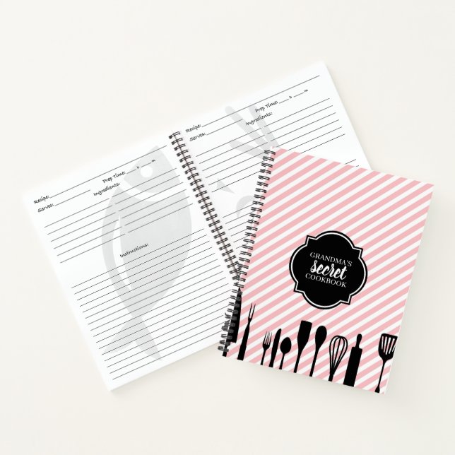 Cuaderno Portátil de recetas personalizadas con Utensilios  (Interior)