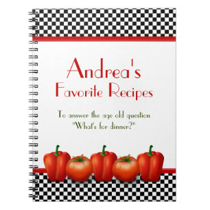 Cuaderno Portátil de recetas personalizadas de cocina itali