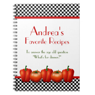 Cuaderno Portátil de recetas personalizadas de cocina itali