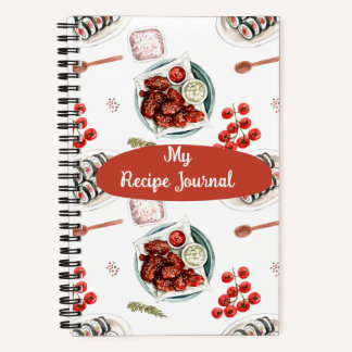 Cuaderno Portátil de Recipe Journal