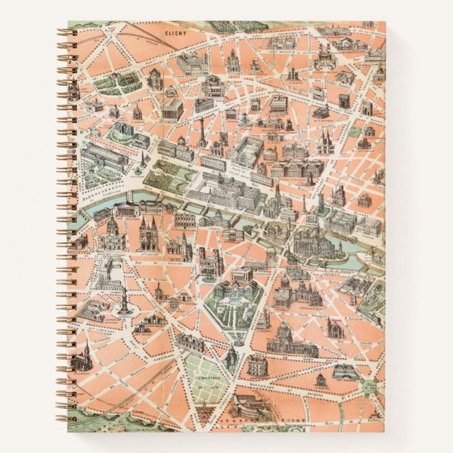 Cuaderno portátil de red de puntos de mapa de Parí (Anverso)