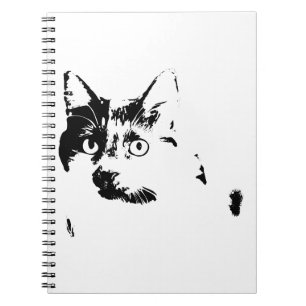 Cuaderno Portátil de retrato de gato vigilante