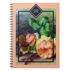 Cuaderno Portátil de rosas de época