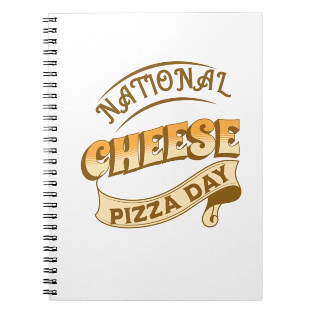 Cuaderno Portátil de Rótulo del Día Nacional del Queso (Frente)