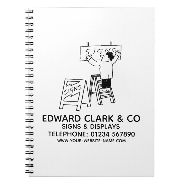 Cuaderno Portátil de Rótulos y pantallas (Frente)