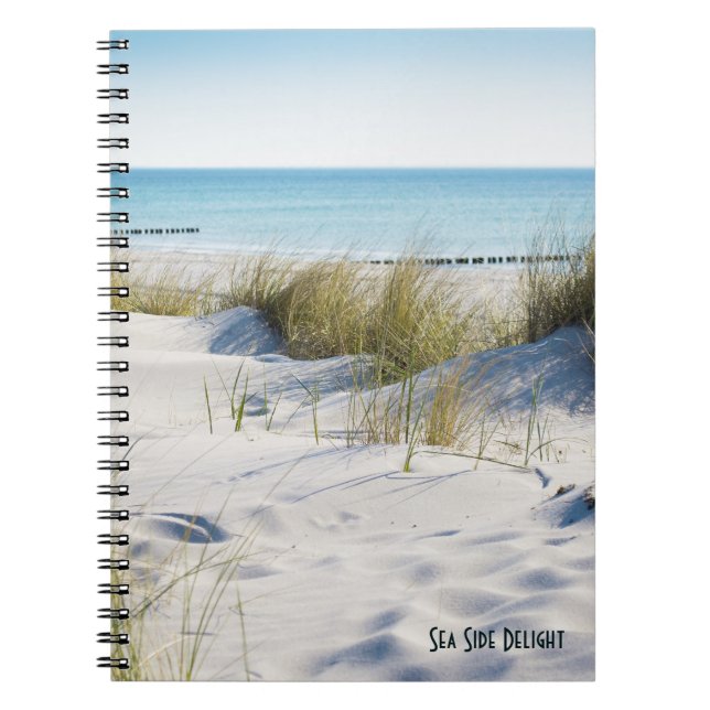 Cuaderno Portátil de "Sea Side Delight" de Beach Dunes Sea  (Frente)