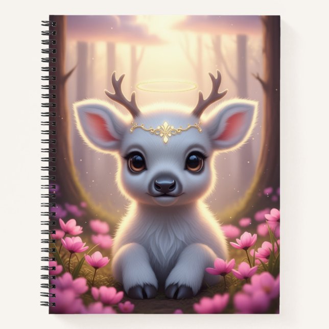 Cuaderno Portátil de serenidad de pradera rosada (Anverso)
