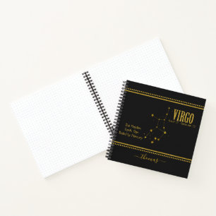 Cuaderno Portátil de signos de estrella Virgo Zodiac