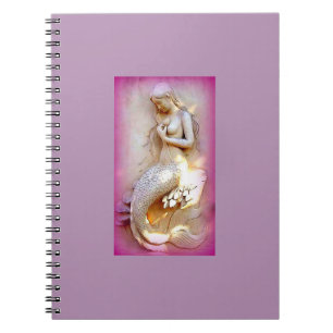 Cuaderno portátil de sirena de lavanda
