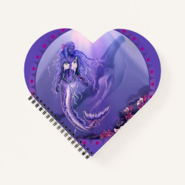 Cuaderno Portátil de sirena en el océano morado
