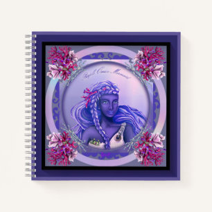 Cuaderno Portátil de sirena en el océano morado