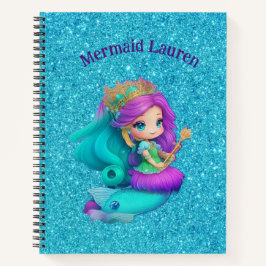Cuaderno Portátil de sirena para niños personalizados