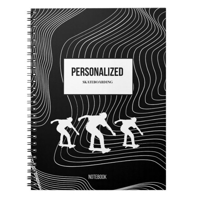 Cuaderno Portátil de skateboarding personalizado (Frente)