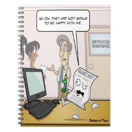 Cuaderno Portátil de solapa de balance de borrachos contabl