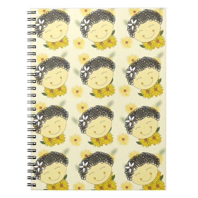 Cuaderno Portátil de sonrisas de girasol (Frente)