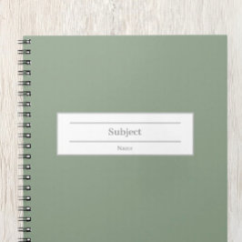 Cuaderno Portátil de tapa dura para asignaturas de escuela