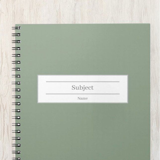 Cuaderno Portátil de tapa dura para asignaturas de escuela  (Custom School Subject Notebook)