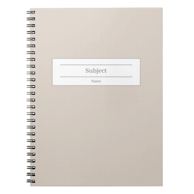 Cuaderno Portátil de tapa dura para asignaturas de escuela  (Frente)