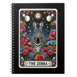Cuaderno Portátil de tarjeta Tarot con espíritu de cebra