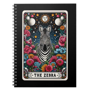 Cuaderno Portátil de tarjeta Tarot con espíritu de cebra
