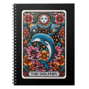 Cuaderno Portátil de tarjeta Tarot con espíritu delfín