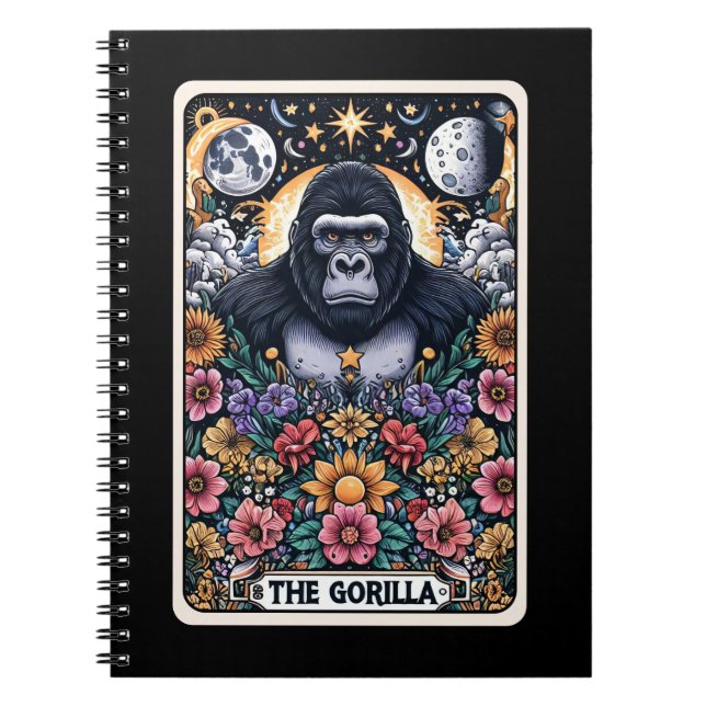 Cuaderno Portátil de tarjeta Tarot de aguardiente de gorila (Frente)
