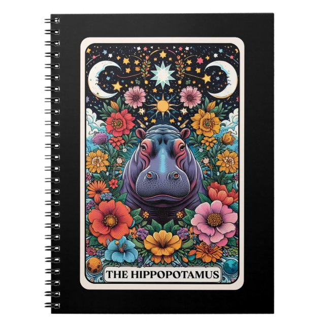 Cuaderno Portátil de tarjeta Tarot de Espíritu Hippotamus (Frente)