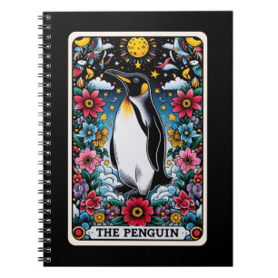Cuaderno Portátil de tarjeta Tarot de Espíritu Pingüino