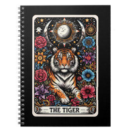 Cuaderno Portátil de tarjeta Tarot de espíritu tigre