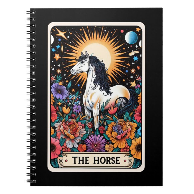 Cuaderno Portátil de tarjeta Tarot de Horse Spirit (Frente)