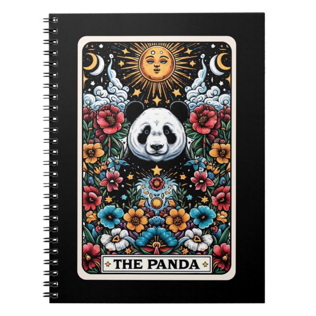 Cuaderno Portátil de tarjeta Tarot Panda Spirit (Frente)