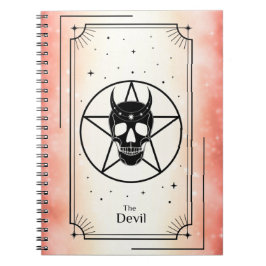 Cuaderno Portátil de tarjeta Tarot para el diablo