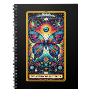 Cuaderno Portátil de tarjetas antisociales para mariposa ta