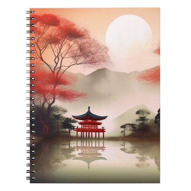 Cuaderno Portátil de tema japonés (Frente)