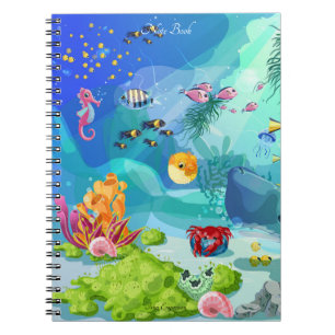 Cuaderno Portátil de temática acuática